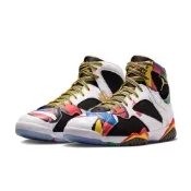 NIKE 耐吉 Air Jordan 7 Retro Miro 奧運藝術 塗鴉 彩色 包覆 高筒 男鞋 IQ6573-100