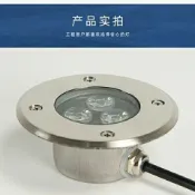 質量保證led超薄水下地埋燈圓形薄款地燈嵌入式不銹鋼水底燈防水魚池射燈水底燈 防水燈 12v24v110v220v可定製