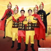 🔥熱銷🔥成人古代士兵服裝古裝盔甲戲曲錶演服裝花木蘭.將軍服漢服滿江紅 M9WX