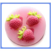 【悠立固】Y525 小草莓 翻糖模具 巧克力蛋糕裝飾矽膠模具 手工皂模 烘焙模具 精美蛋糕製作 食品級