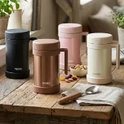 【THERMOS 膳魔師】不鏽鋼真空保溫杯490ml(JMF-501保溫瓶 桌上杯 把手杯)