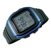 附發票 台灣卡西歐公司貨【時間光廊】CASIO 卡西歐 藍 十年電池 W-96H-2A 第二時間
