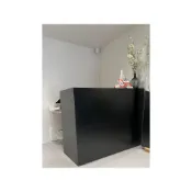 (店+)可定製 收銀台簡約現代黑色柜子服裝店理髮店烤漆吧台公司前台接待台櫃檯收銀檯 接待檯 收納櫃 吧檯