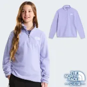 【The North Face】童  保暖刷毛半開襟拉鍊立領上衣./ 8CVG-NO5 紫色