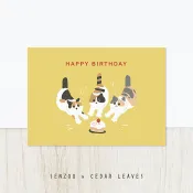 現貨🌿森蕗插畫 一起過生日款 生日卡片 雙面明信片 生日快樂 Happy birthday 慶生卡片 質感卡片 祝福卡片