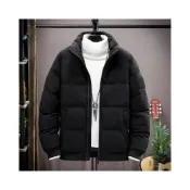 (店+)鋪棉外套男女生秋冬季加絨加厚棉服冬季黑色舒適柔軟保暖刷毛外套防寒防潑水防風外套戶外登山滑雪運動外套禦寒棉衣大尺碼飛行夹克輕羽絨外套父親節禮物送禮精選 3c65