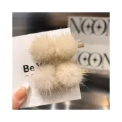(店+)秋冬色 毛絨 毛球 髮夾 髮飾 鴨嘴夾 邊夾 瀏海夾 水貂毛 頭飾 夾子 小髮夾 毛球髮夾 可愛 氣質 造型