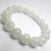 【小樂珠寶】頂級白月光白幽靈白水晶 12mm手鍊手環手排 大顆能量款DD72(清除負能量 避邪擋煞開運)