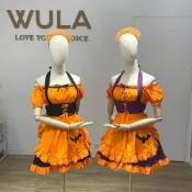 (店+)拉繩南瓜女僕裝2色 WULA烏拉 萬聖節大尺碼女僕裝 南瓜女僕服裝 萬聖節大尺碼服裝 南瓜衣服