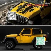 【【好康免於吉普JEEP牧馬改裝車貼拉花1941專蓋貼紙車身彩條