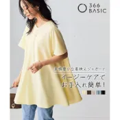Nissen 泡泡格提花顯瘦V領五分袖長版上衣 涼感抗UV 大尺碼 寬鬆遮肉 質感女裝