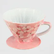 (店+)日本bloom 美濃燒 花凜濾杯02-粉紅櫻花(2-4人份)