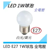 E27球泡 1W球泡 小夜燈 LED燈泡節能 省電球泡 白光/黃光/多色外殼 小燈泡 全電壓