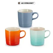 【全聯線上購】【Le Creuset】造型瓷器英式馬克杯350ml-無盒(火焰橘/薄荷綠/礦石藍)
