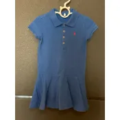polo Ralph Lauren女童藍polo衫洋裝80-90cm