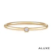 ALUXE 亞立詩 10K金 鑽石戒指 極簡圓 RW0207