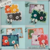 ⏰關注優惠⏰花朵防滑地墊腳踏墊北歐與芬蘭品牌marimekko同花色花朵控地墊彩色芬蘭花絲圈地墊入戶門墊大門口地毯裁剪家