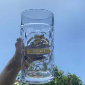 全球選品1館 生活百貨 無鉛玻璃加厚啤酒杯麒麟一番榨個性酒杯大容量扎啤杯