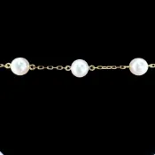 5.50mm日本Akoya珍珠8顆采18K黃K金手鍊設計#Mikimoto#Akoya#珍珠#手鍊#優雅#18K#優雅