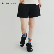 a la sha 拼接泡泡口袋短褲