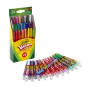 【美國繪兒樂Crayola】迷你裝旋轉蠟筆經典色24色｜不易造成浪費  好抓握 幼童適用