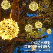 臺灣 110V（備註）／220V LED 彩燈閃燈串 滿天星藤球燈 戶外防水掛樹圓球燈 庭院裝飾燈 掛樹氣氛燈