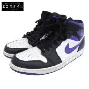 【DOKODEMO】Nike AJ1B 中幫高筒運動鞋，男款，黑色/紫色，尺寸 28.5cm，554724-095，尺寸 10.5（美國）[二手]