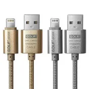 GOLF USB 2.0 轉 Apple 8Pin 太空鋁系列 網狀 編織 充電傳輸線 (1M) 可傳輸+充電