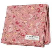 A.VALENCIA 日本製豆沙粉復古野薔薇滿印圖騰帕領巾(46CM)