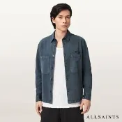 【ALLSAINTS】ROHDI 刺繡長袖襯衫-藍 (寬鬆版型)