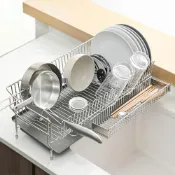 (店+)【SHIMOYAMA 霜山】304不鏽鋼餐具瀝水架(附刀架/筷架)