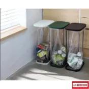 HQ 家用分類垃圾桶 直立式垃圾袋架 帶蓋廚房垃圾桶 窄垃圾桶 資源回收架筒 鐵藝垃圾收納架 垃圾架JX