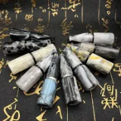 超短板6公分樹玉濾嘴(藍白黑)使用各種品牌9mm濾芯 附防塵袋 禮盒  象牙白 煙斗 煙嘴 菸嘴 濾嘴 丹尼古特