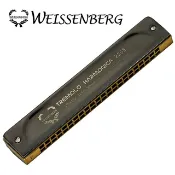 Weissenberg 韋笙堡 特級款2205B-TB22孔銅合金複音口琴-曜石黑