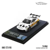 PORSCHE Aurora 型號保時捷 992 GT3 RS Lightning 23 白色黃色