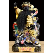 【寶蓮佛具】8吋8樟木雕刻武財神 樟木神像 手工雕刻 神像 武財神 趙公明