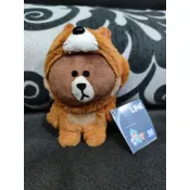LINE FRIENDS 熊大叢林系列松鼠裝版本娃娃公仔玩偶吊飾掛件高15公分全新品娃娃機夾取商品