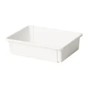 【IKEA 宜家家居】KACKLA 延伸儲物盒, 白色, 25-38x19 公分