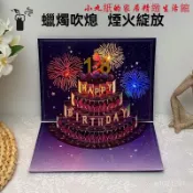 ❤丸紙小店❤生日賀卡 聲光音樂卡片 立體生日賀卡 生日卡片 生日禮物 賀卡 卡片 交換禮物 3d立體生日賀卡吹蠟燭煙花音
