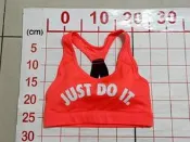 NIKE DRI-FIT 女款 中度支撐 運動內衣 S號 JUST DO IT 螢光橘紅 美背款運動背心 1150407