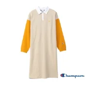 Champion Women拼色Polo連身裙(卡其色)