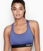 Victoria sport 維多莉亞的秘密 美背運動內衣 藍紫色短版串標運動背心 XS