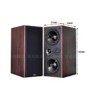 【JCT】M-808 劇院卡拉OK主聲道喇叭 落地矮櫃式雙8吋低音喇叭三音路四單體(音響設備)