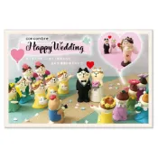 『台灣現貨』日本正版 婚禮 Decole Concombre Happy Wedding 結婚 裝飾 擺飾 貓咪擺飾 貓