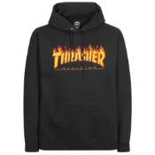 (店+)【Thrasher】Thrasher 美線 FLAME LOGO HOODIE 滑板 火焰T 長袖帽T 刷毛 黑色(美版版型 請留意尺碼數據)