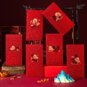 2026新年燙金紅包馬年新款過年紅包袋春節兒童韆元壓嵗錢袋利是封新年紅包袋