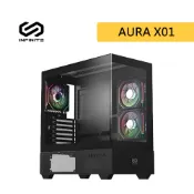 Mavoly 松聖 INFINITE AURA X01 BLACK E-ATX電腦機殼 黑色