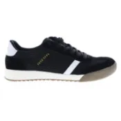 Skechers Zinger 52327 男士黑色絨面低筒繫帶休閒運動鞋
