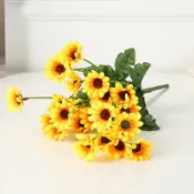  ⚡ 臺南出貨 ⚡仿真花向日葵 田園風格 家居裝飾花 人造假花 瓶花 桌花 塑膠花 假花花束 太陽花乾燥花 乾燥花擺飾