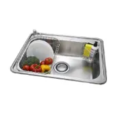 (店+)【喜特麗】JT-A6016 不鏽鋼水槽 (僅配送)｜太陽紋拋光｜使用空間大｜塑膠提籠｜不鏽鋼提籠｜
